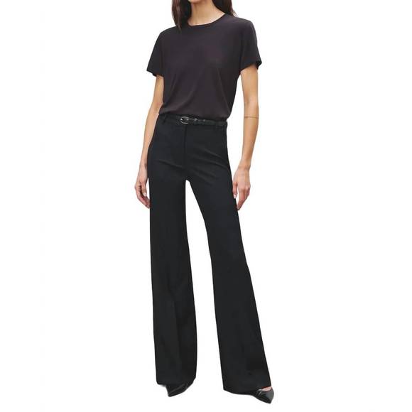 NEW NILI LOTAN arielle high-rise pant in black - Picture 1 of 5